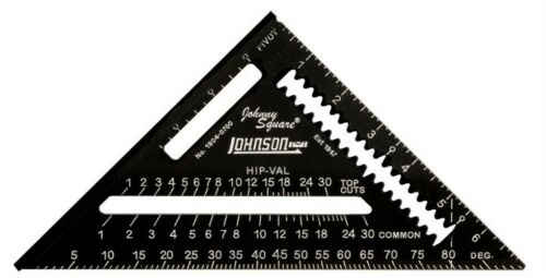 Johnson Hardware 1904-0700 7 In. Black Anodized Finish Easy-read Rafter Square