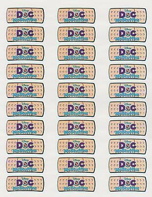 30 Doc Mcstuffins Band Aid Labels / Stickers, 1" X 2-5/8"