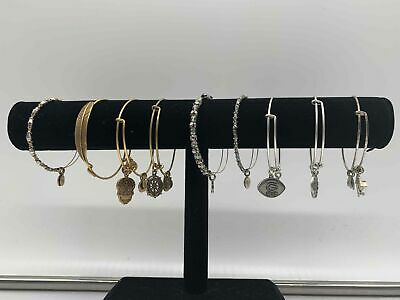 Lot Of 9 Gold/silver Tone Alex & Ani Bracelets