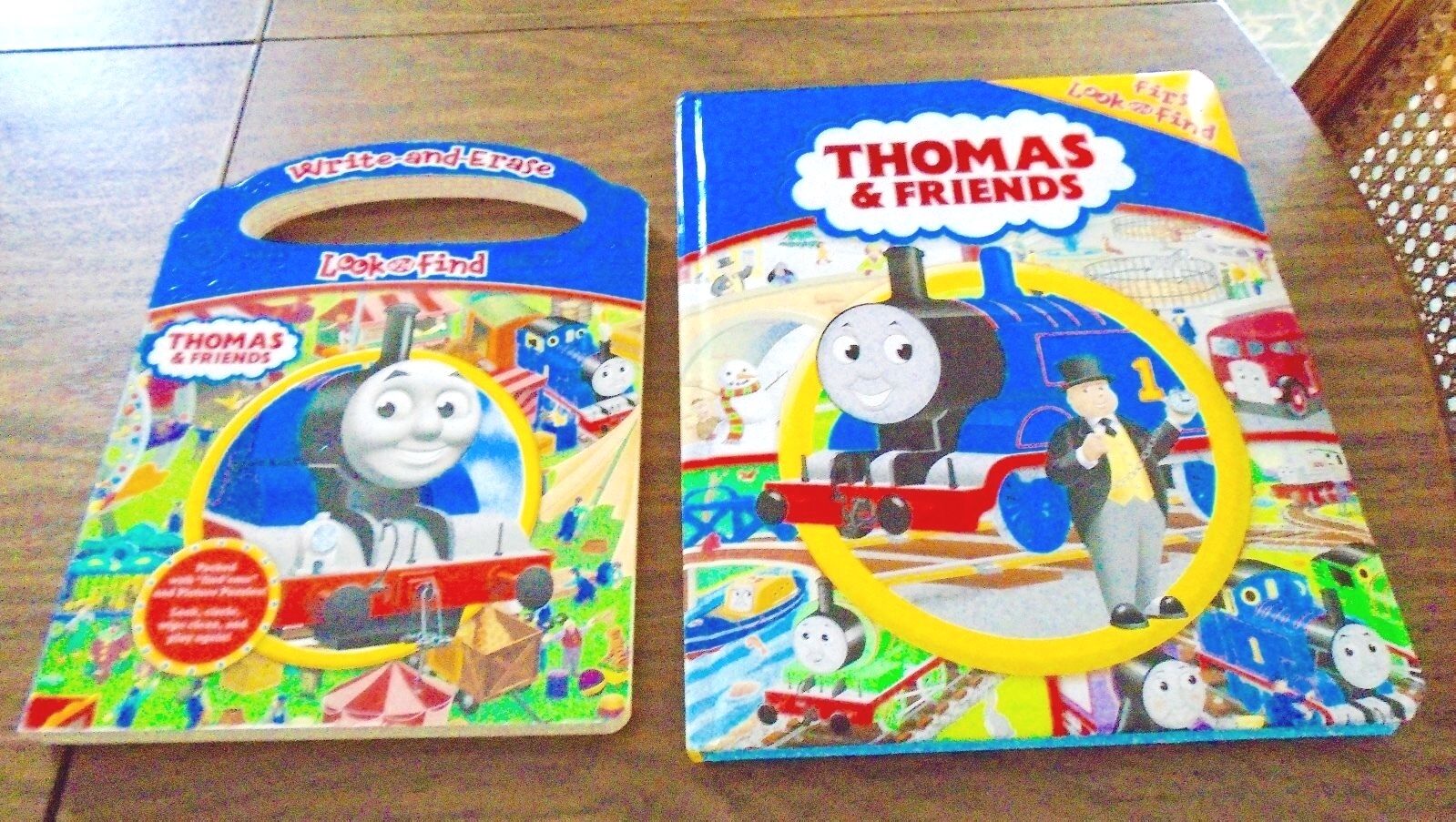 Set  Of 2 Thomas  &  Friends  Write  &  Erase,  Look  & Find  Board  Books  (e)