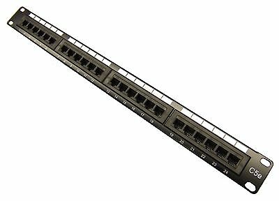 New Cat5e 24 Port Patch Panel Rj45 110 Ul Network Ethernet 19" Rack Mount 1u 1ru