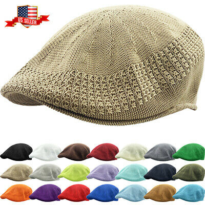 Classic Mesh Ivy Newsboy Ivy Cap Hat Crochet Driving Golf Ventair Ivy New