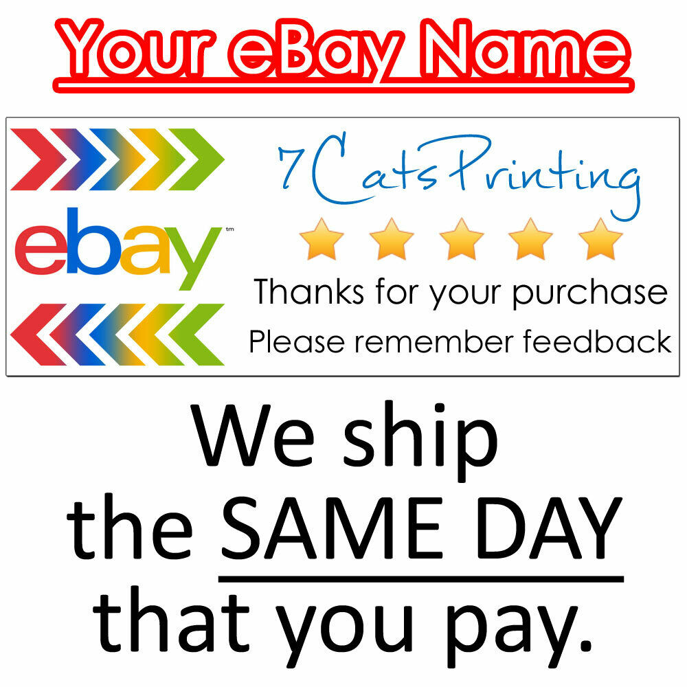 30 For Ebay Thank You Stickers For Sellers Address Label Size Custom Name