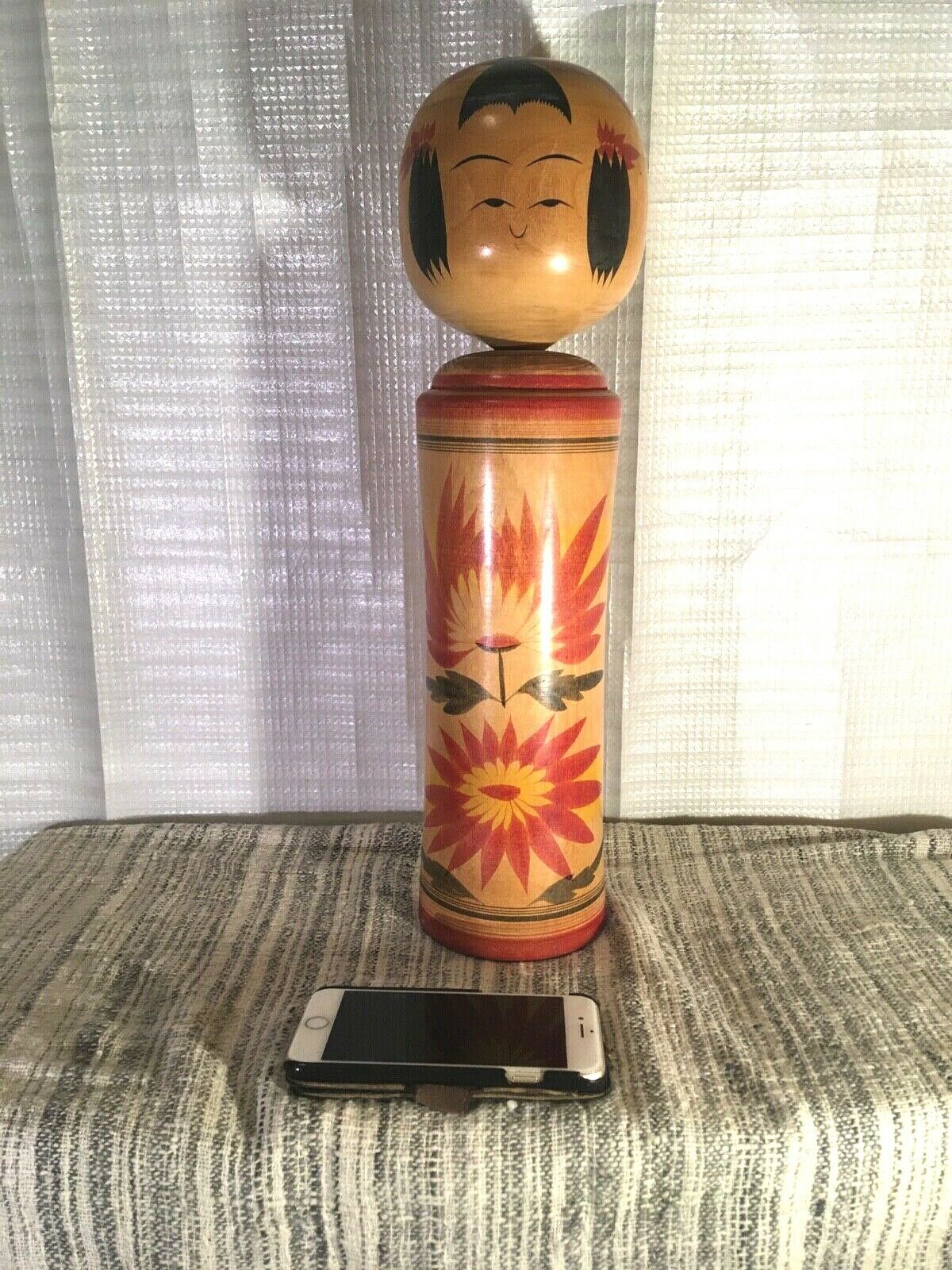 Japanese Vintage Wooden Sosaku Big Kokeshi Doll