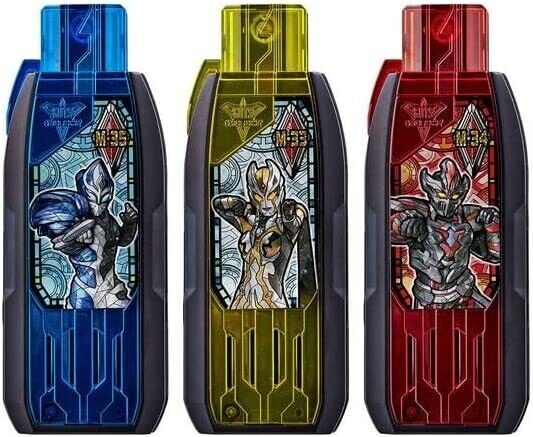 New Bandai Ultraman Trigger Dx Guts Hyper Key Premium Darkness 3 Giant Key Set